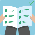 Cartoon of an Easy Read document.